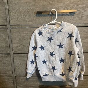 H&M Gray Sweatshirt with Blue Stars